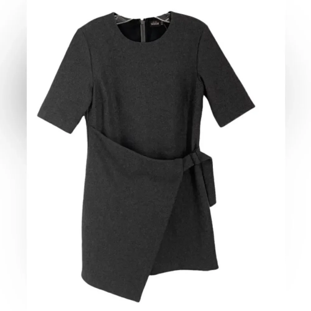 Kate Spade Saturday steel heather Buckle Over short sleeve midi dress NWT Size 4